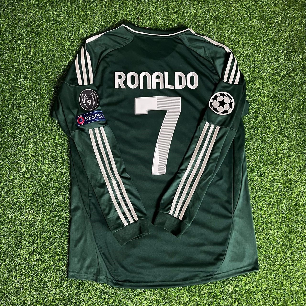Cristiano Ronaldo Long-Sleeve Green Football Jersey – Real Madrid Champions League 2012/2013