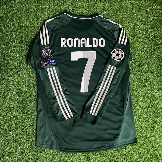 Cristiano Ronaldo Long-Sleeve Green Football Jersey – Real Madrid Champions League 2012/2013