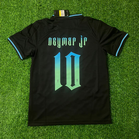Neymar Jr Brazil Retro Football Jersey