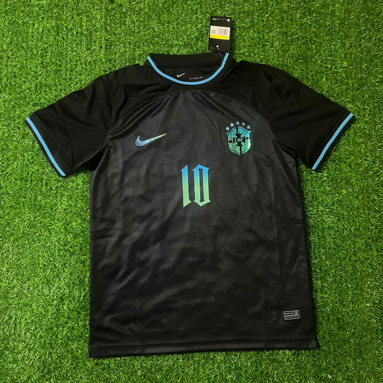 Neymar Jr Brazil Retro Football Jersey